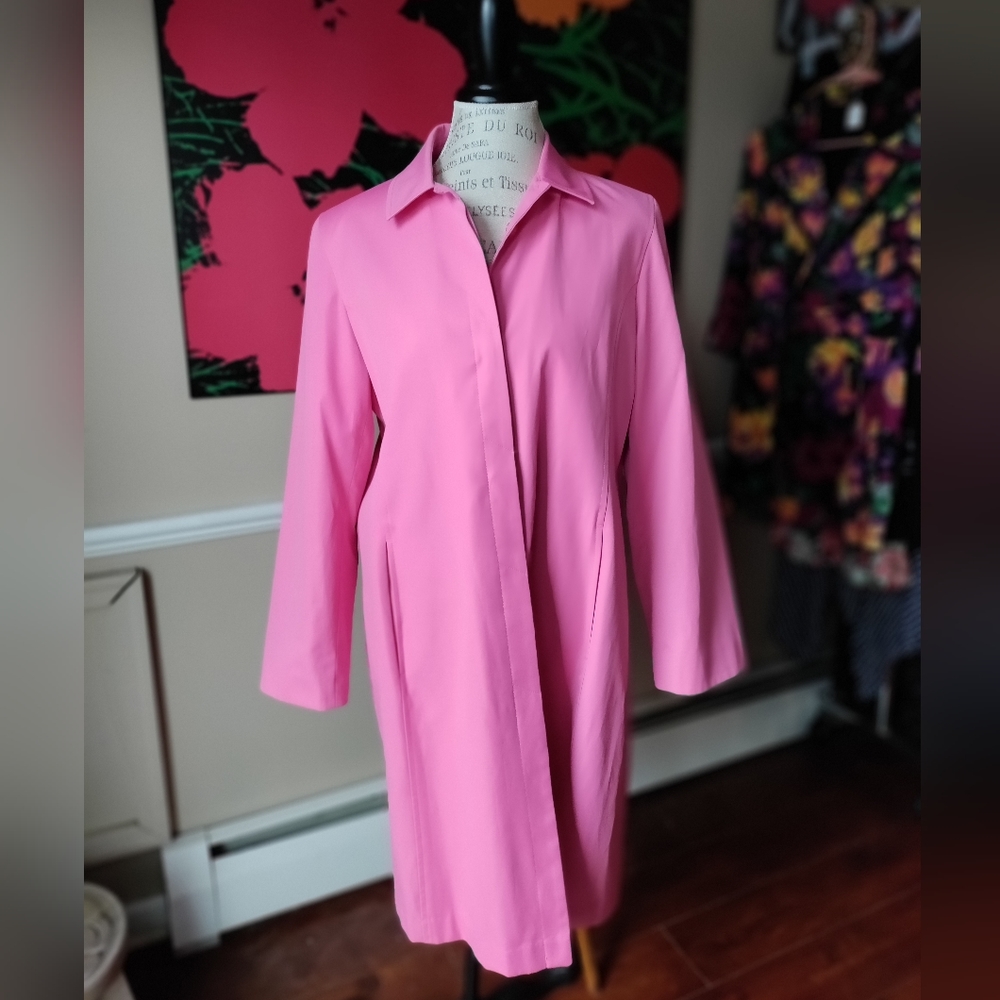 NWOT Jones New York Women's Bubblegum Pink Trench Coat Size M